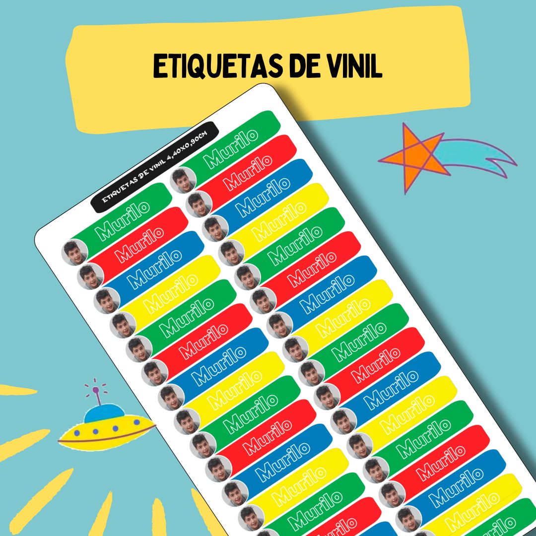 Etiqueta Vinil Personalizada com Foto.