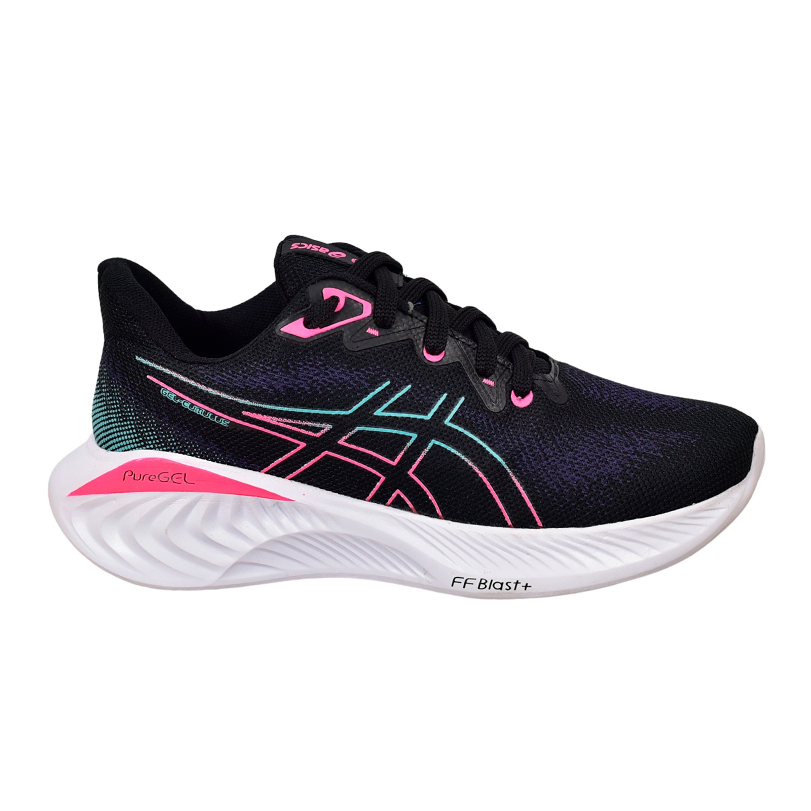 Tênis Casual Esportivo Feminino Asics Nimbos 25 - Preto e Pink