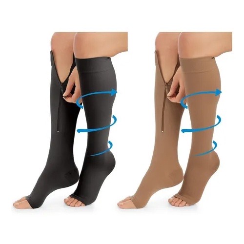 Par Meia de Alta Compressão anti Varizes e Dores Nas Pernas Life