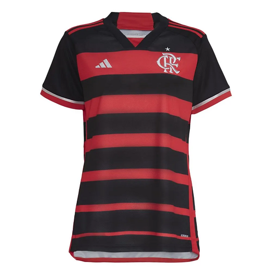 Camisa Flamengo 1 24/25 - Preta e Vermelha - Feminina