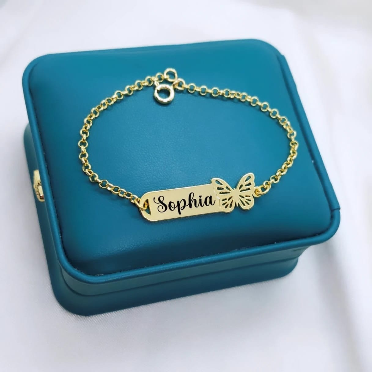 Pulseira infantil detalhe borboleta