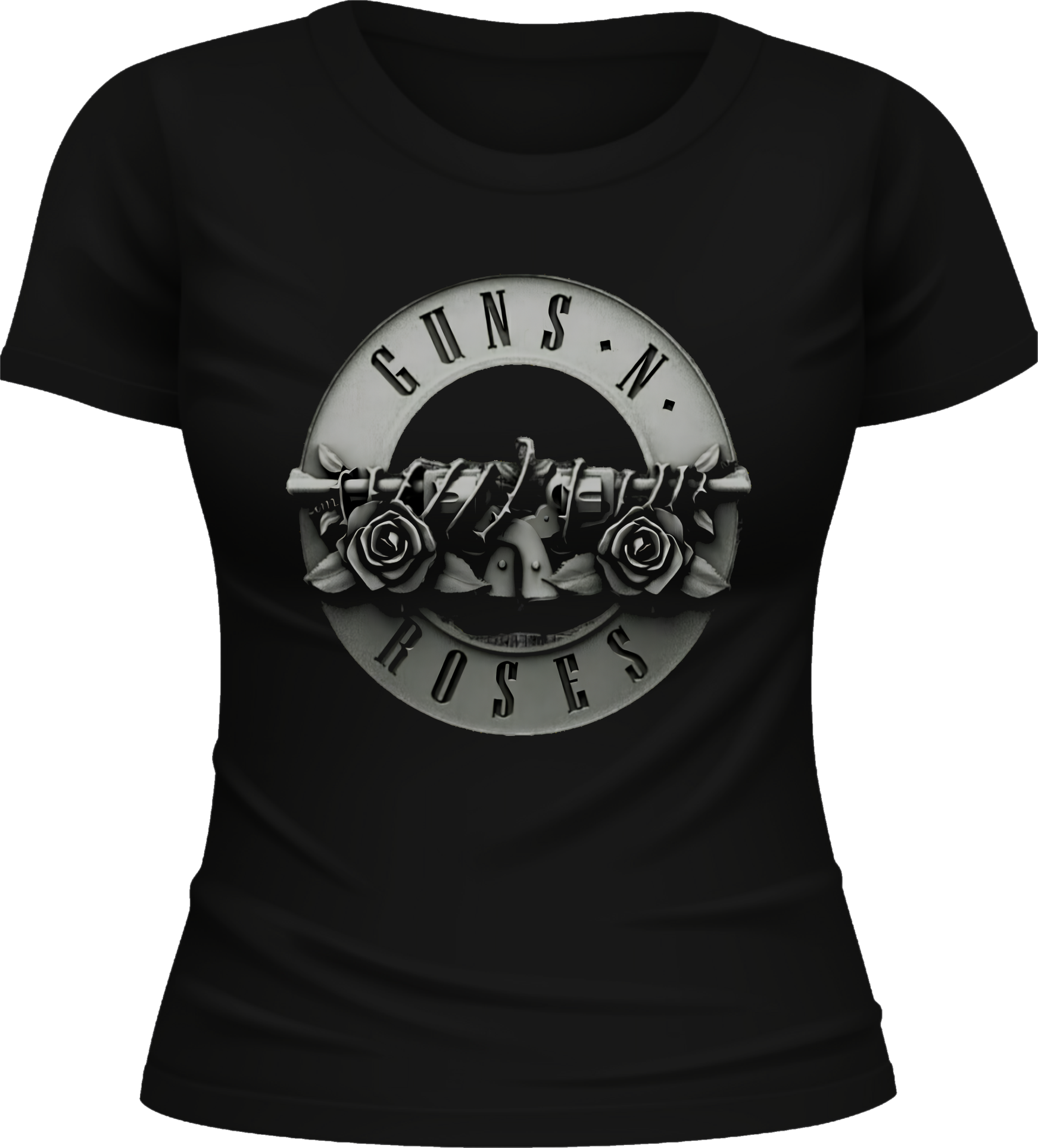 BABY LOOK GUNS N´ ROSES LOGO CINZA