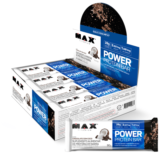 Power Protein Bar 8und - Max Titanium - Caixa