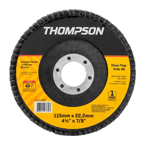 DISCO FLAP FIBRA 4.1/2 120GR THOMPSON