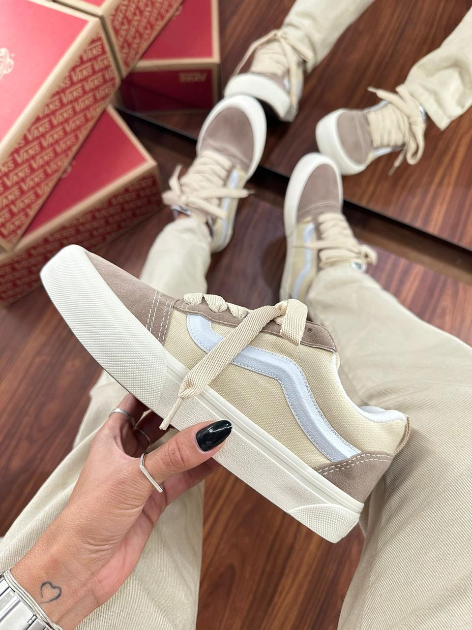 Vans old knu prime Bege