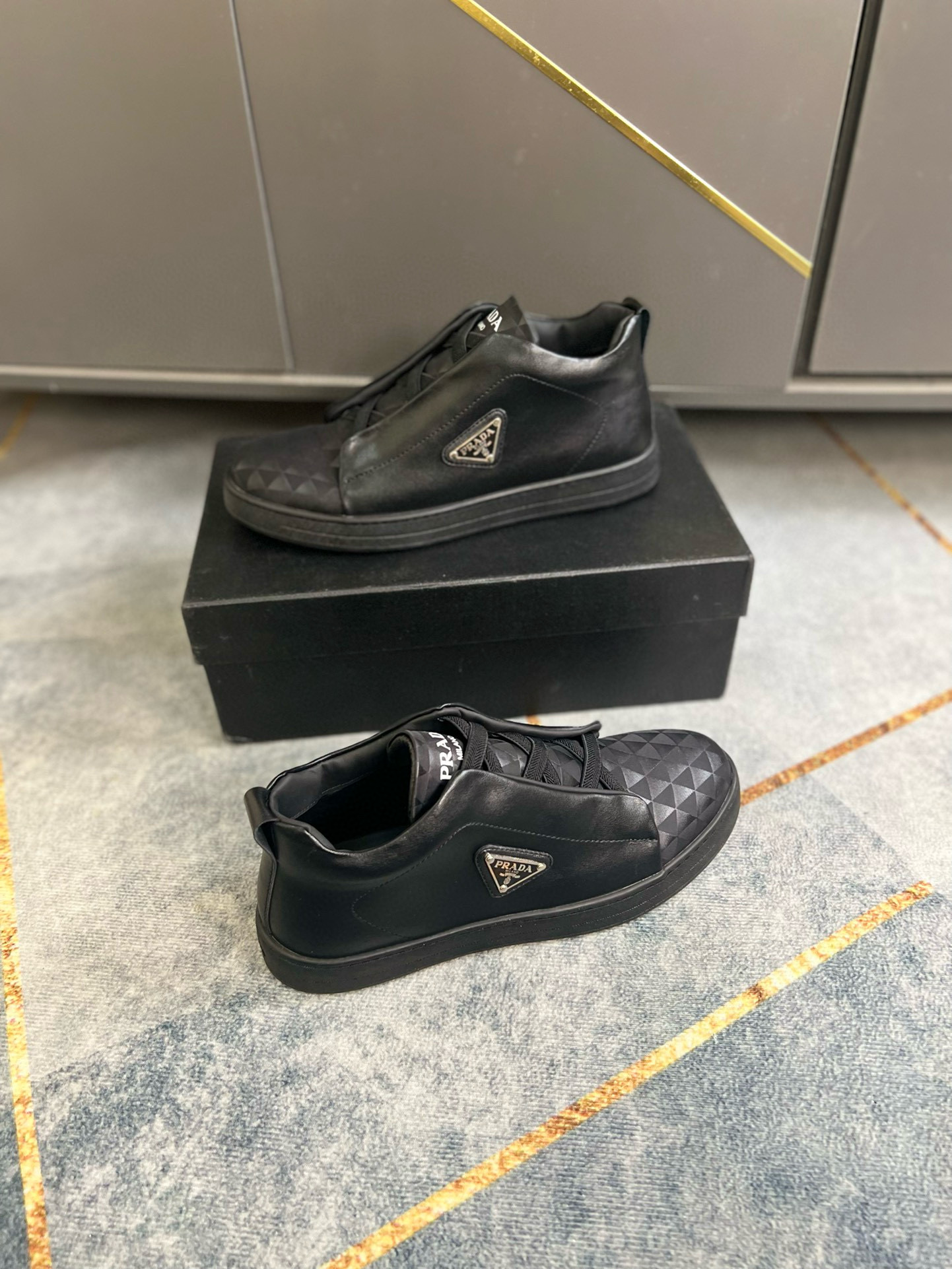 Tênis Sneaker Prada Milano All Black/Couro