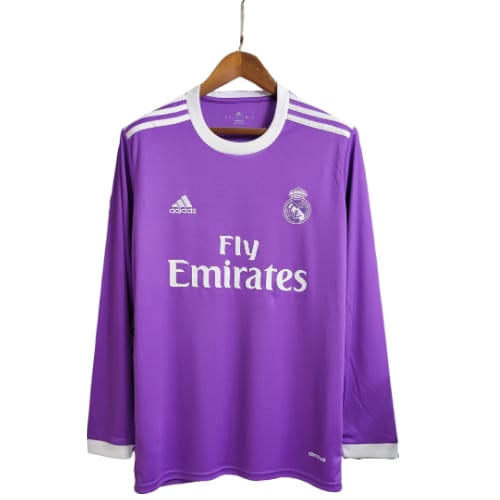 Camisa Retrõ Real Madrid ll away adiidas 2016/17 Masculino Roxo