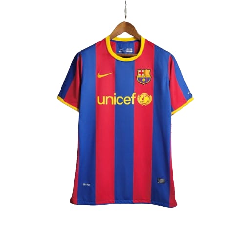 Camisa Barcelona Retrõ l Home 2010/11 Torcedor Masculino Vermelho e Azul