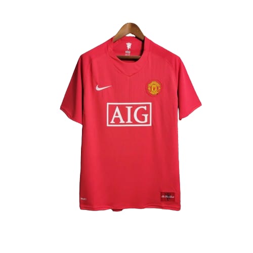 Camisa Retrõ Manchester united 2007/08 Masculino vermelho