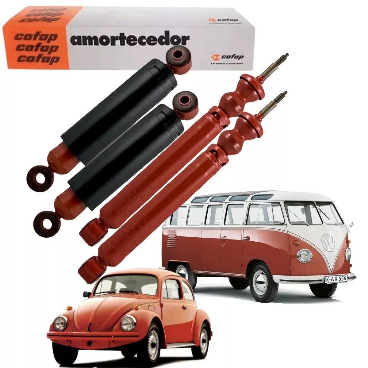 Par Amortecedor Dianteiro Traseiro Fusca Kombi