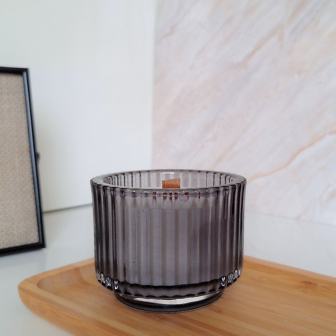 Vela Vidro Fumê Luxo 200g