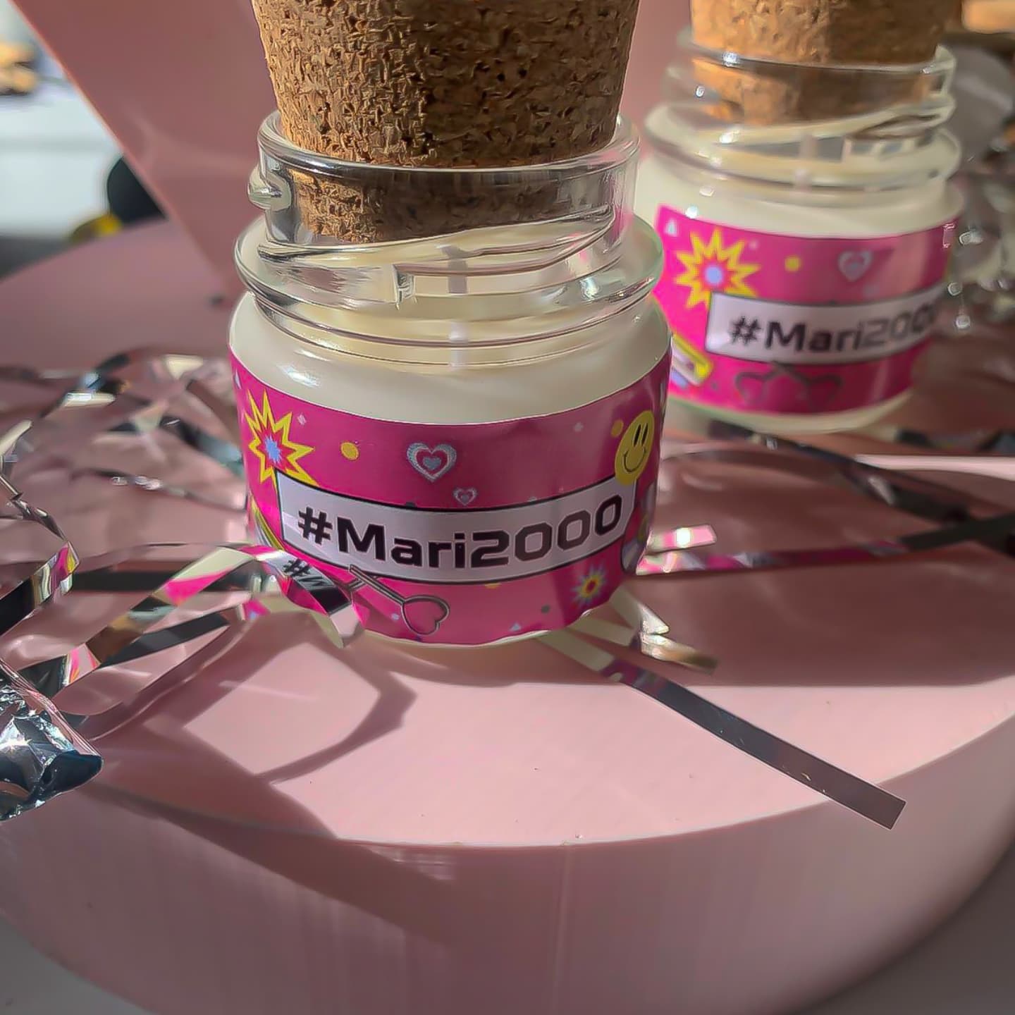 Mini vela 40g + saquinho de algodão cru - Personalize!