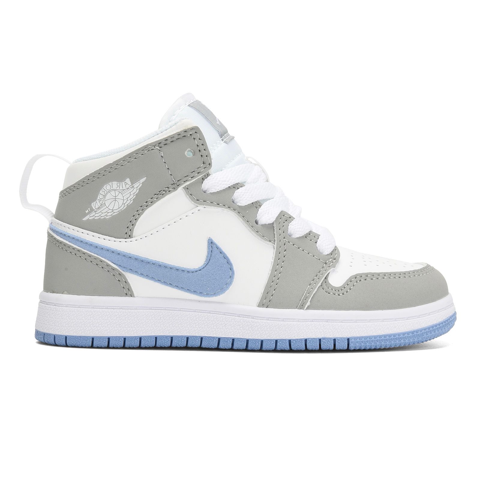 Air Jordan 1 Mid "Wolf Grey" (INFANTIL)