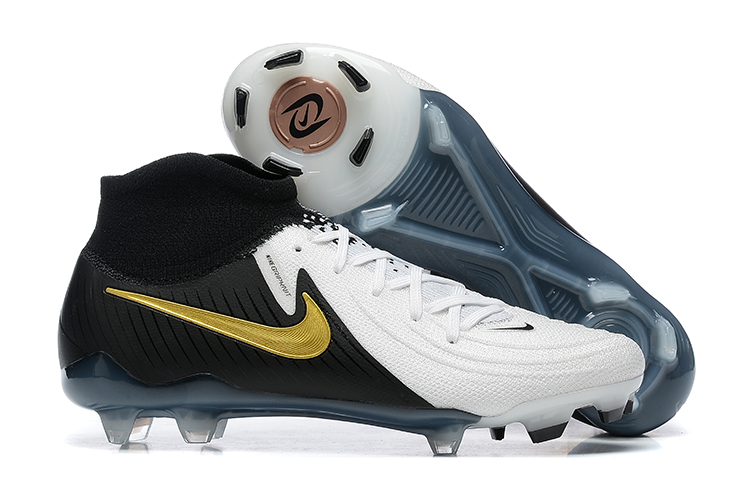 Chuteira Campo Nike Phantom (FG) - Branco/Preto - Botinha