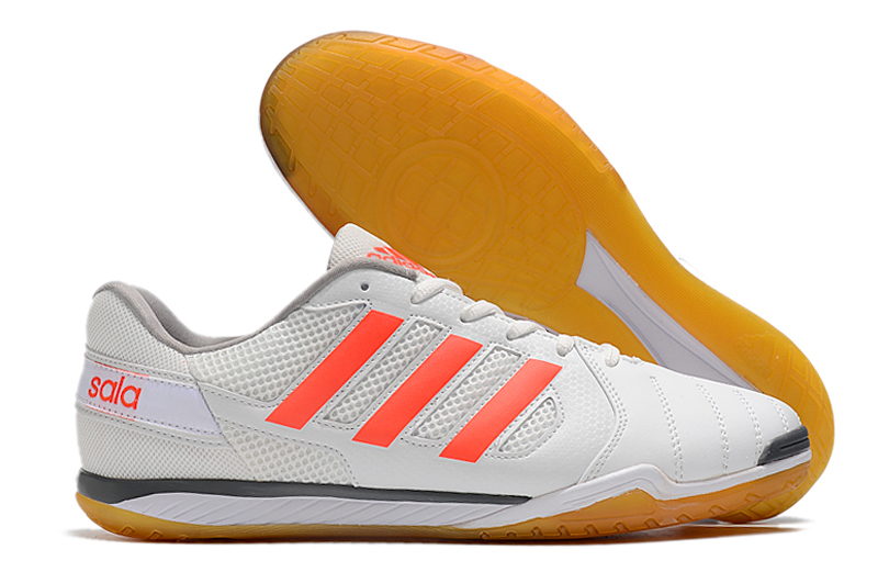 Chuteira Futsal Adidas Top Sala (IC) - Branca e Laranja