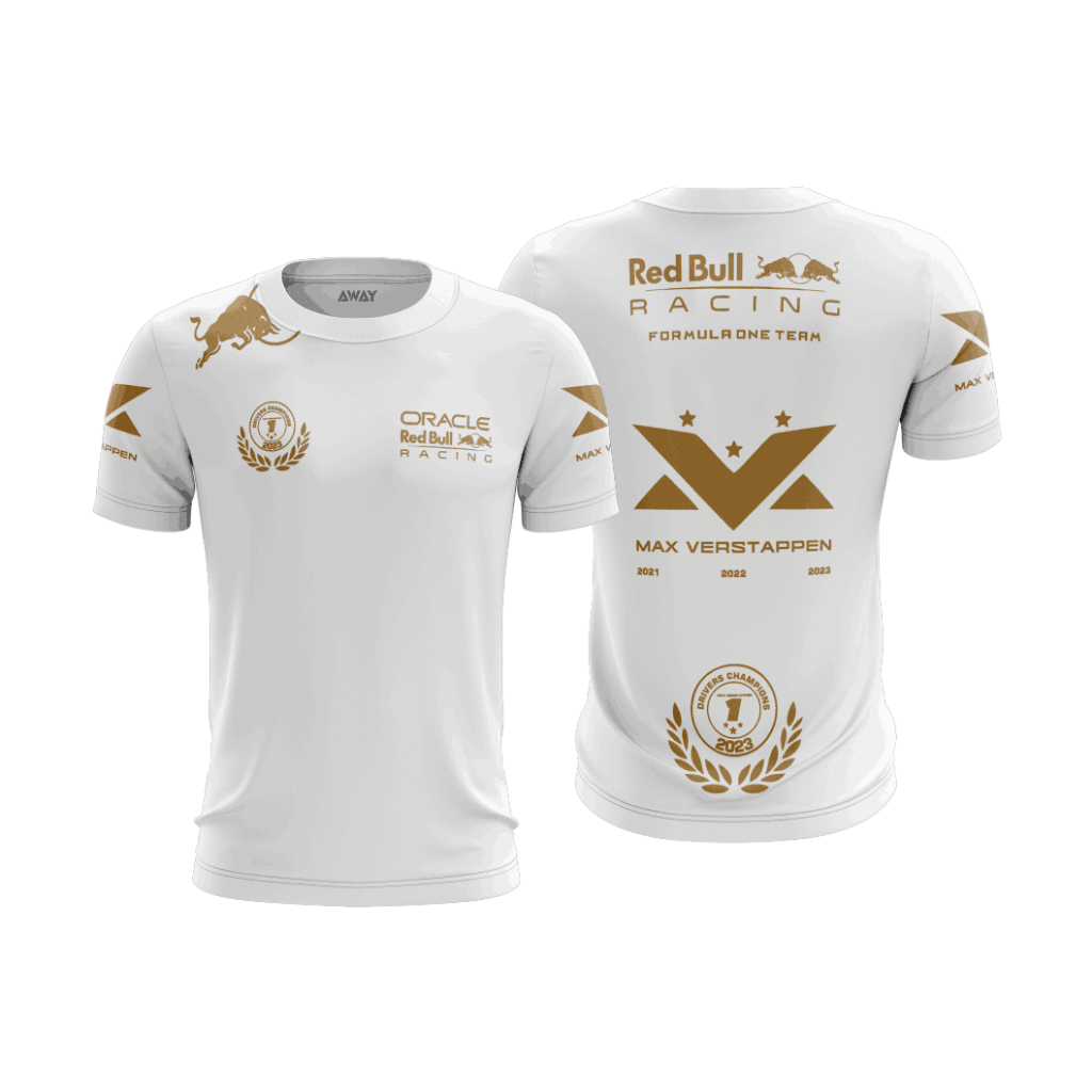 Camiseta Red Bull Racing Max Verstappen Gold Dryfit