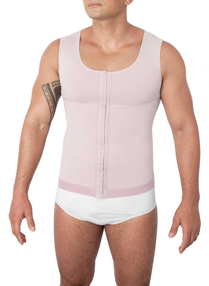 Colete masculino regata compressivo com abertura frontal