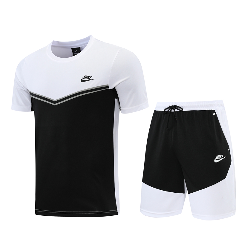 Conjunto Academy Nike Dri-Fit 1.0 - Branco com Preto