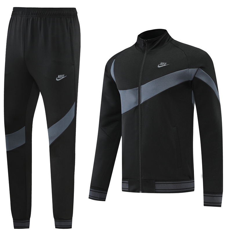 Conjunto Jaqueta Nike Dri-Fit - Preto (Swoosh Cinza)
