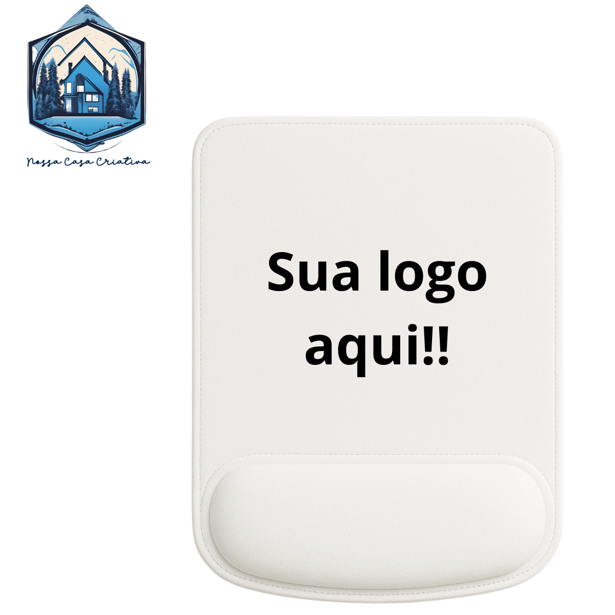 Mouse Pad Ergonômico Retangular Com Apoio