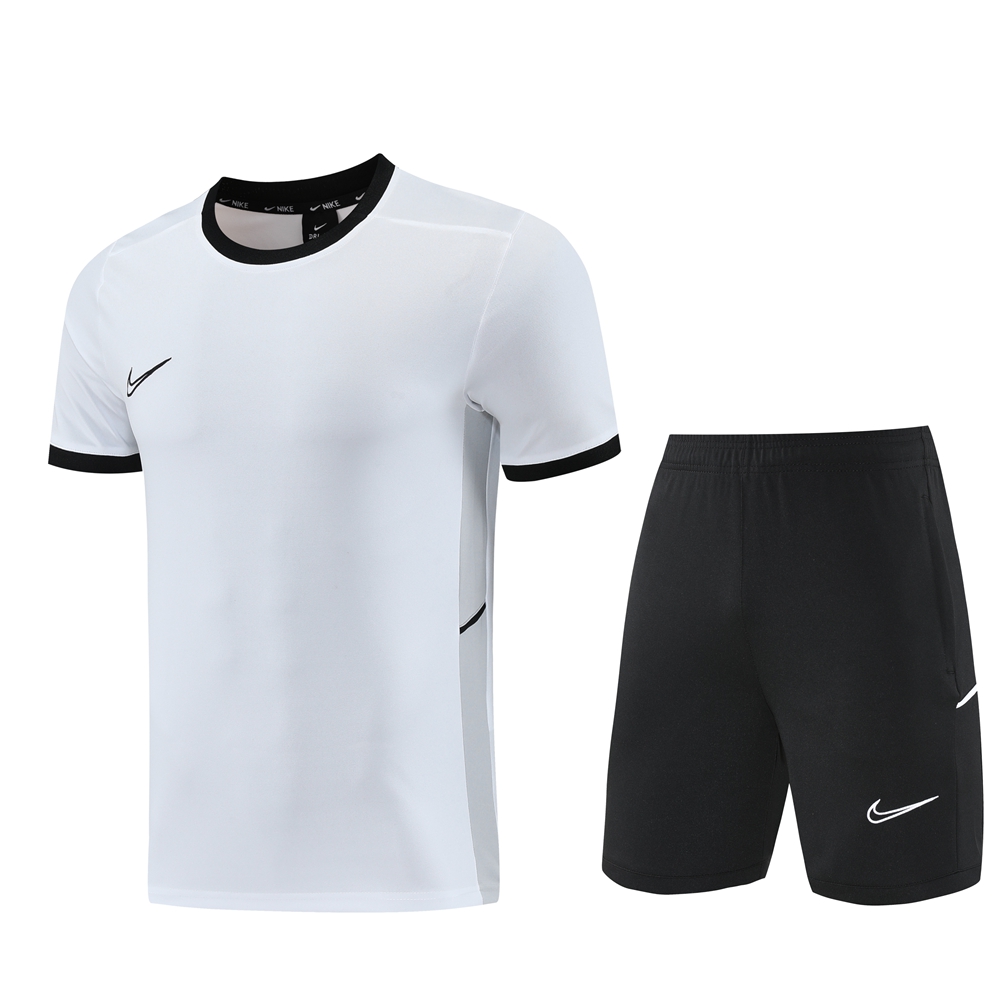 Conjunto Academy Nike Dri-Fit 2025 - Branco/Preto
