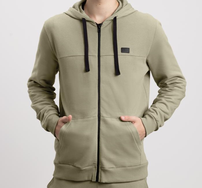 JAQUETA MOLETOM FELPADO/M.APOLO VERDE EUCALIPTO FICO