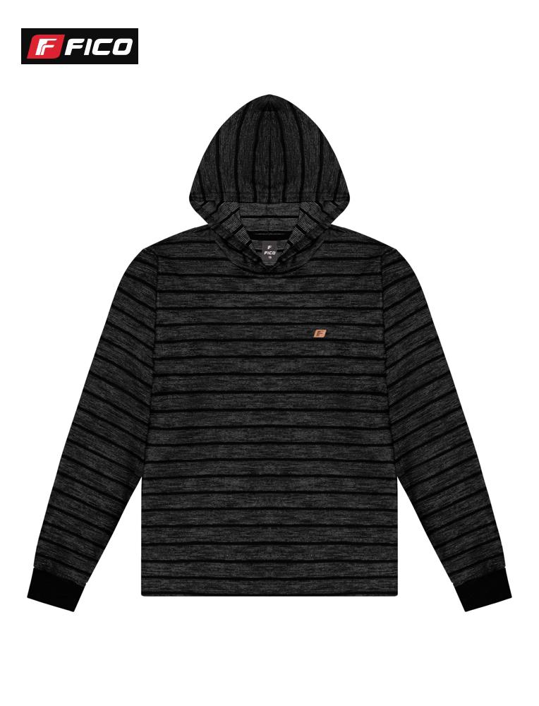 BLUSÃO MALHA LISTRADA BANGKOK PRETO FICO