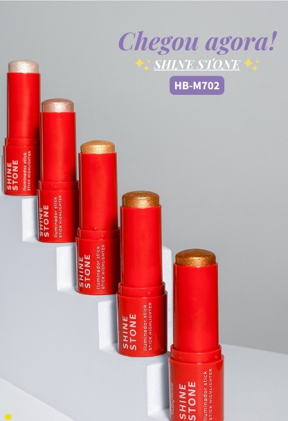 Lançamento Iluminador Stick Shine Stone Linha Rosa - Ruby Rose
