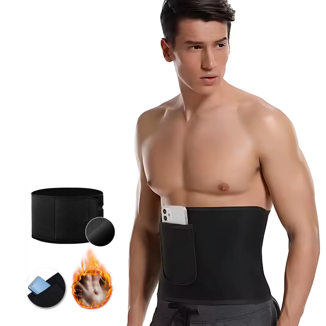 Cinta Lombar Masculina Faixa Pra Coluna De Compressão Ajuste