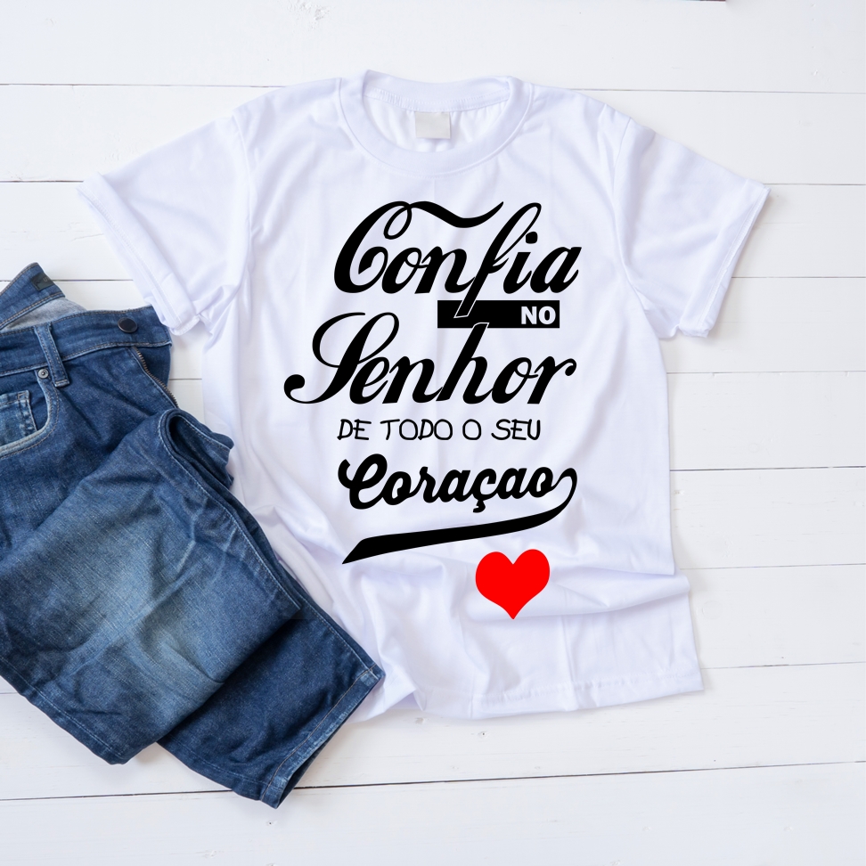 Camiseta Confia no Senhor: Fé e Estilo para o Seu Dia a Dia