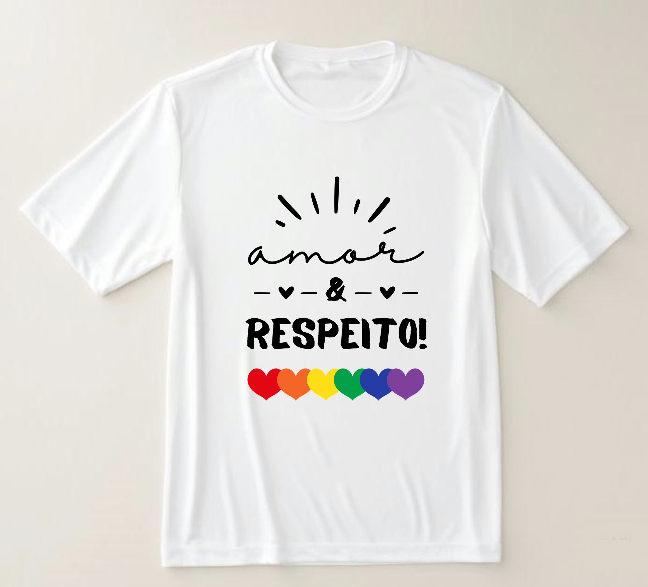 Camiseta LGBTQIA+ Amor & Respeito!: Vista o Orgulho, a Inclusão e a Diversidade!