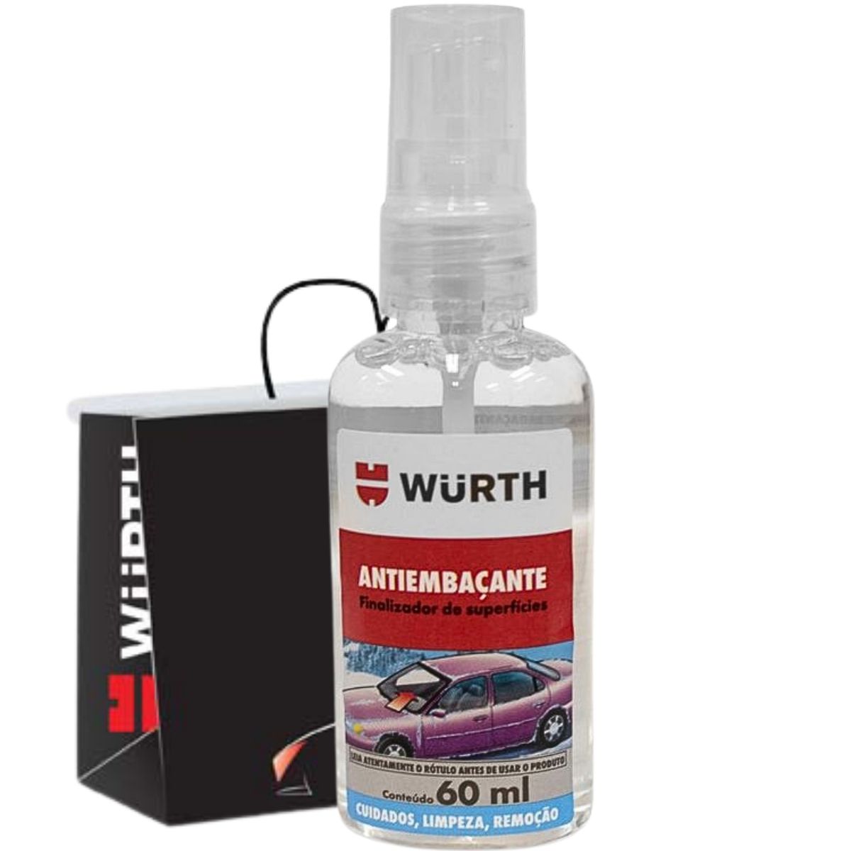 Antiembaçante 60ml para Vidros, Carro, óculos, espelho, viseira Wurth