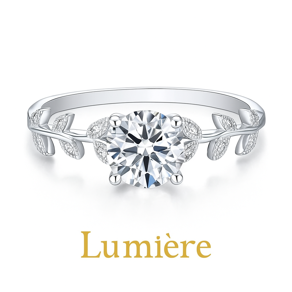 Anel Lumière   Prata 925 com Moissanite D Color VVS1 (1ct)