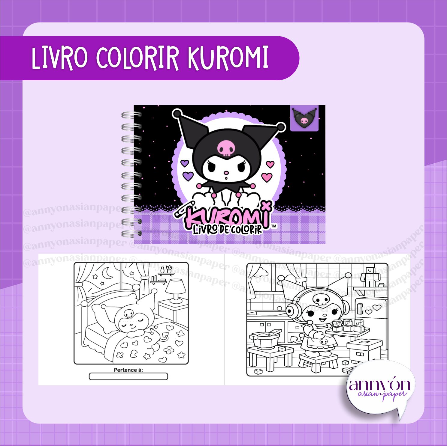 Livro de Colorir - Kuromi