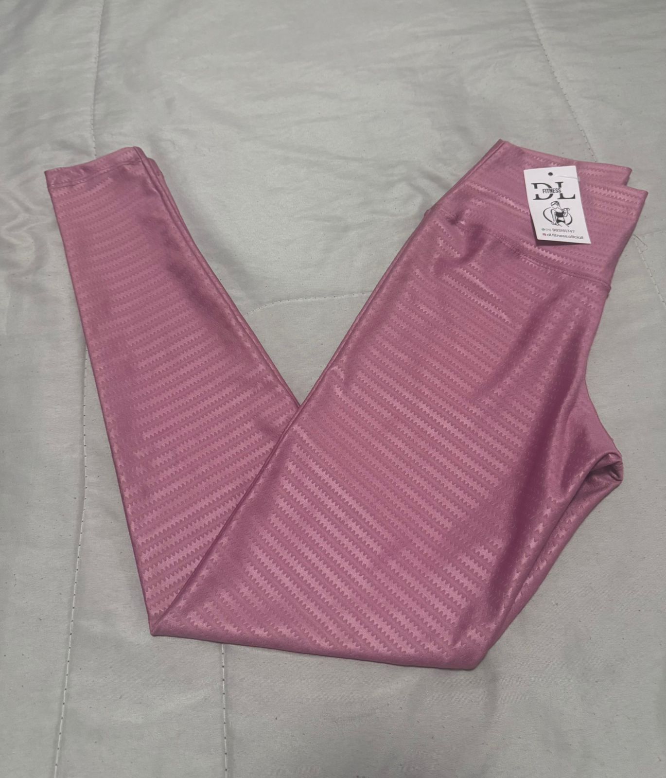 Calça Fitness 3D Rosa Claro
