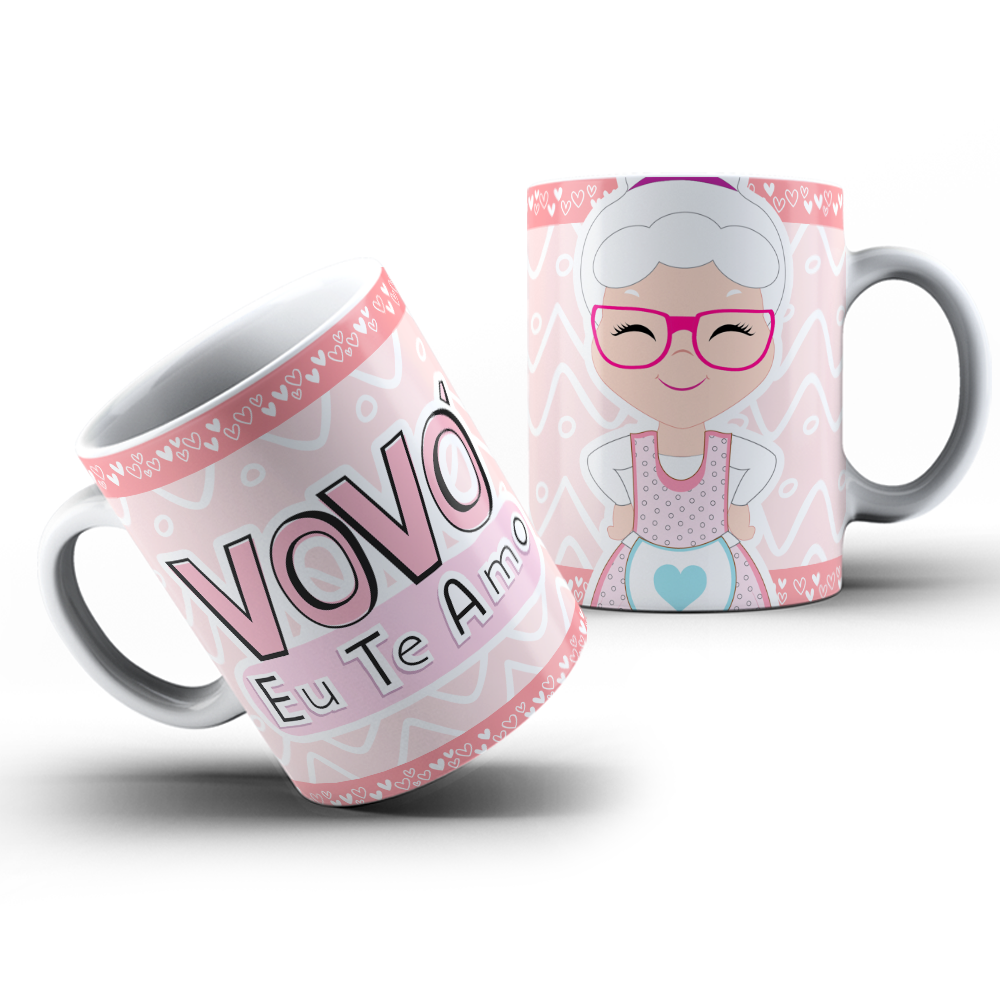Caneca Cerâmica: Vó Eu Te Amo