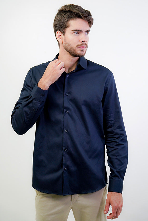 Camisa manga longa ruth premium - Azul Marinho