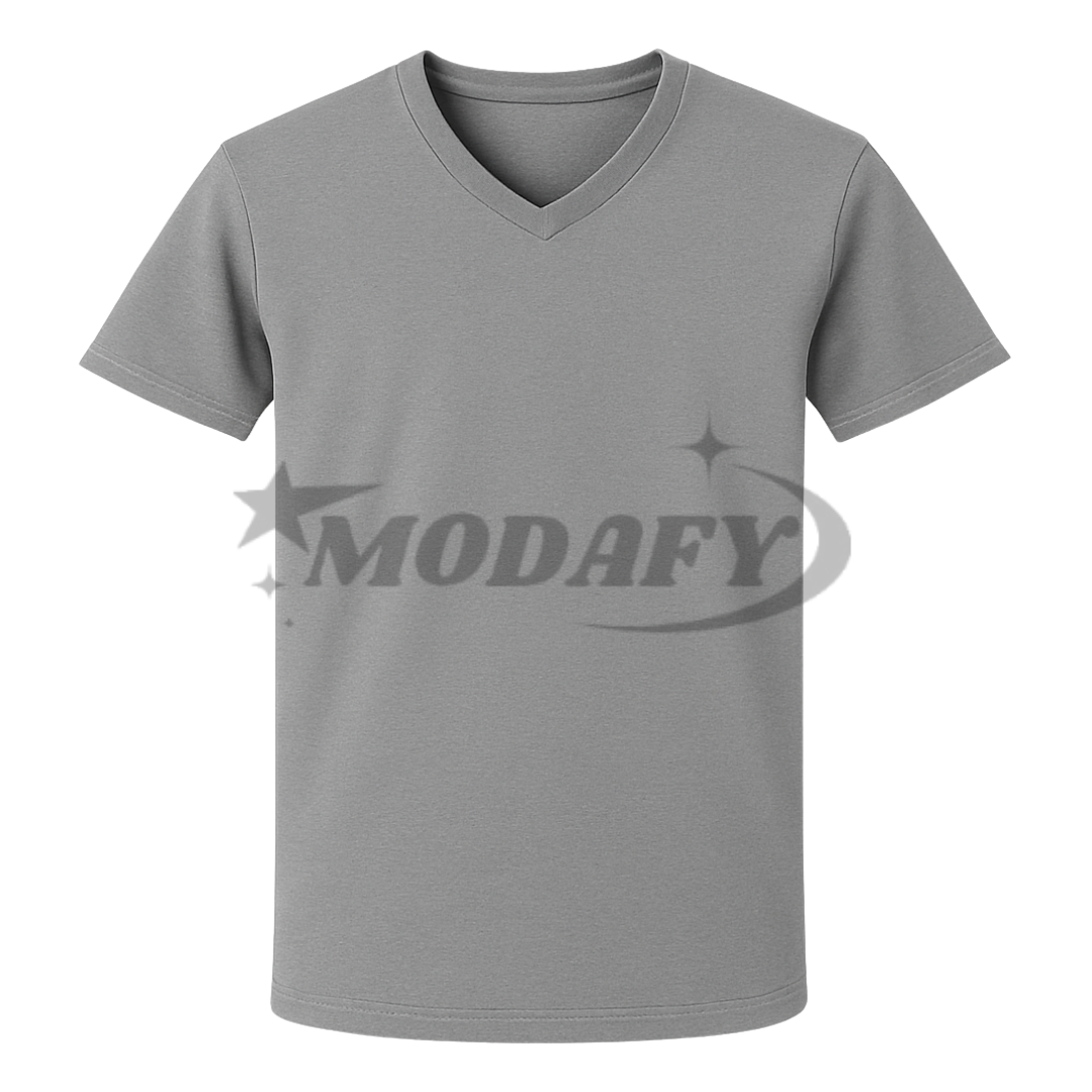 Camisa Gola V Cinza Modafy