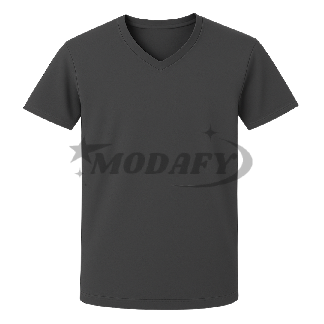 Camisa Gola V Cinza Chumbo Modafy