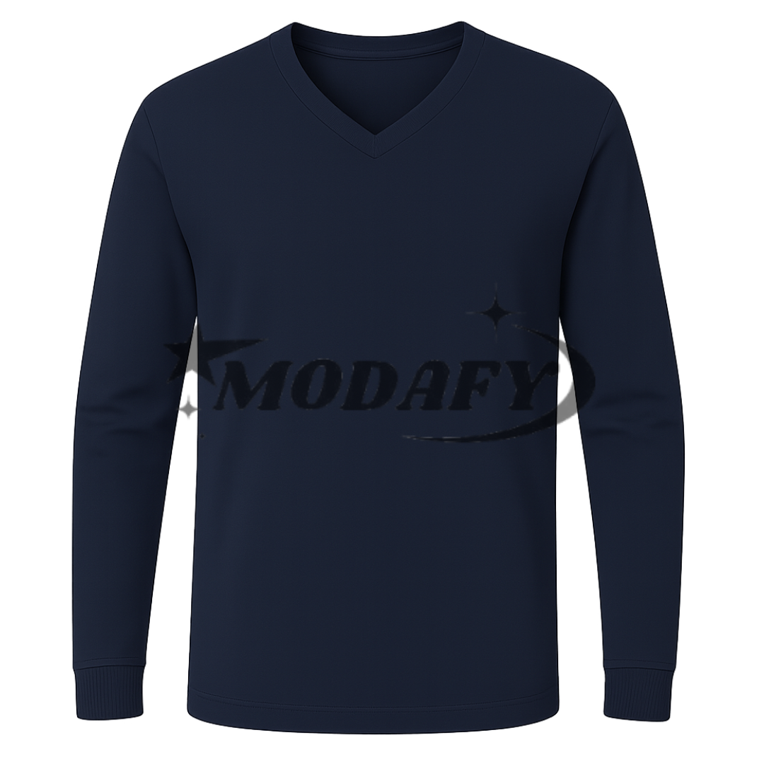 Camisa Gola V Manga Comprida Modafy