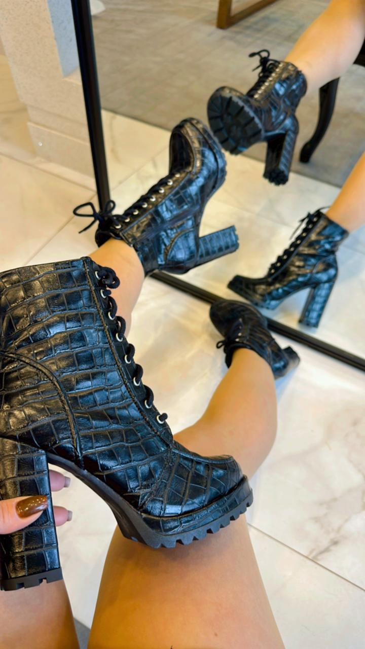 Coturno Preto Croco