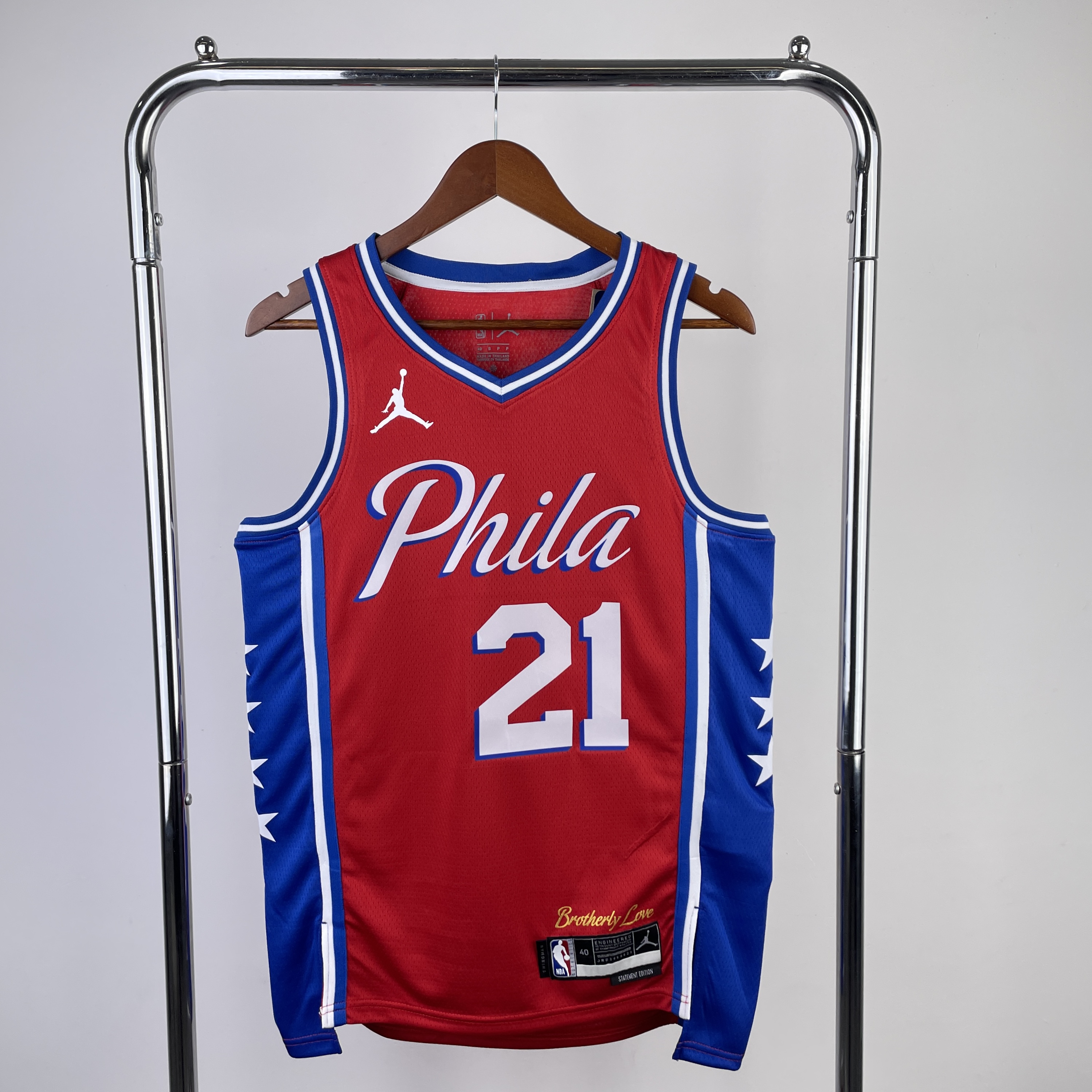 Camiseta NBA Philadelphia 76ers Vermelha Embiid 2023