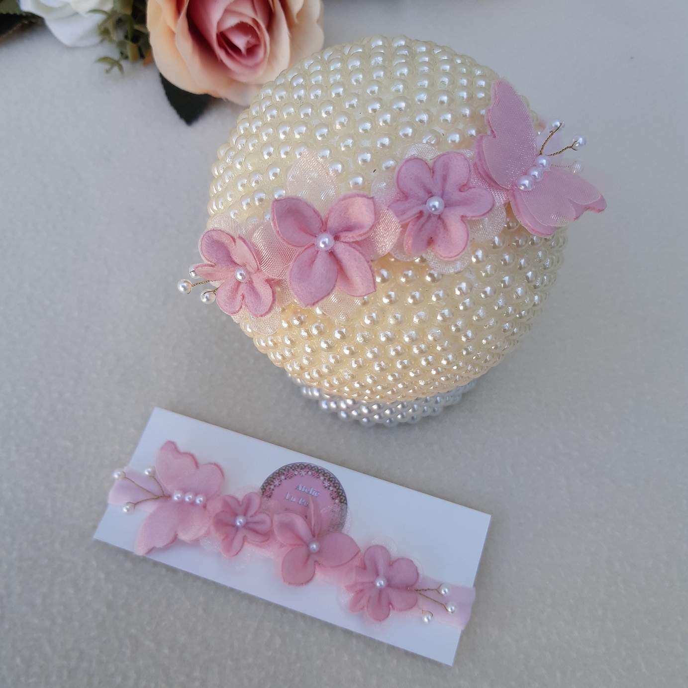 Tiara Faixinha Ana Luiza Bebê Luxo