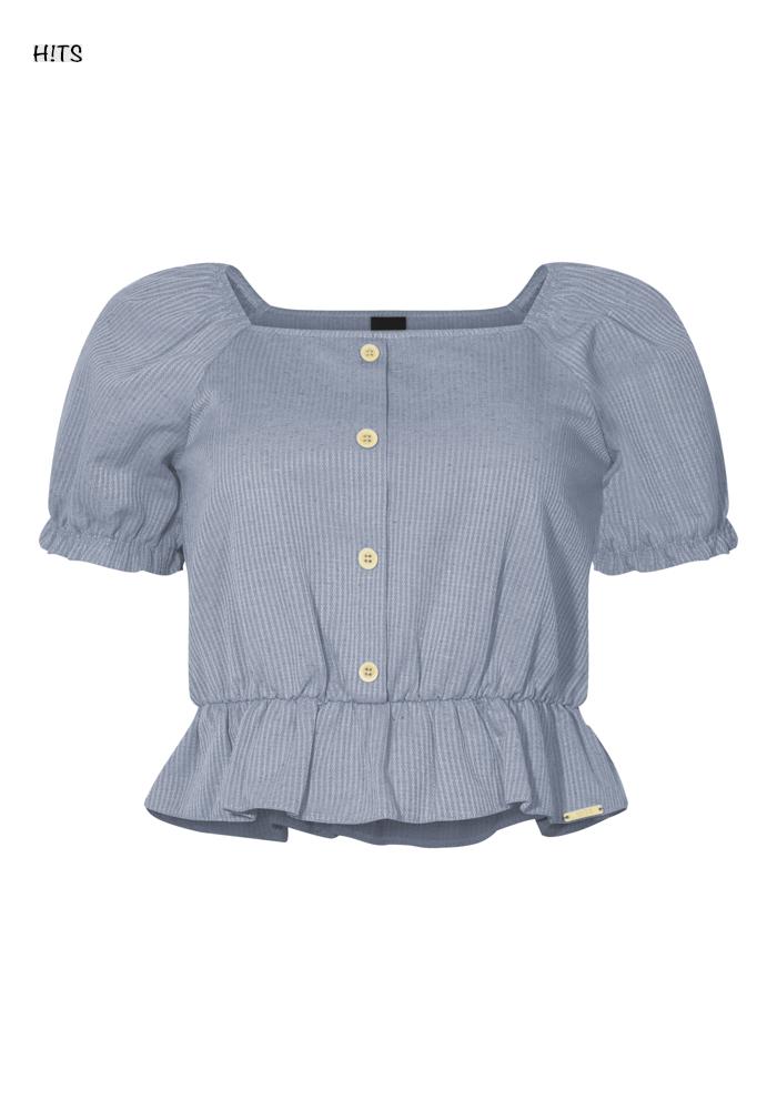 BLUSA TECIDO ECOTEX AZUL NIQUEL LUNENDER