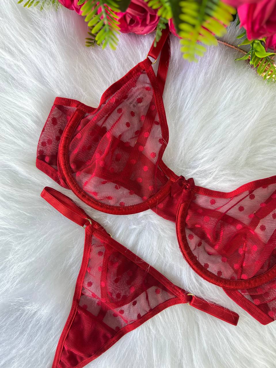 CONJUNTO SEM BOJO COM ARO EM TULE POÁ - LOUISE