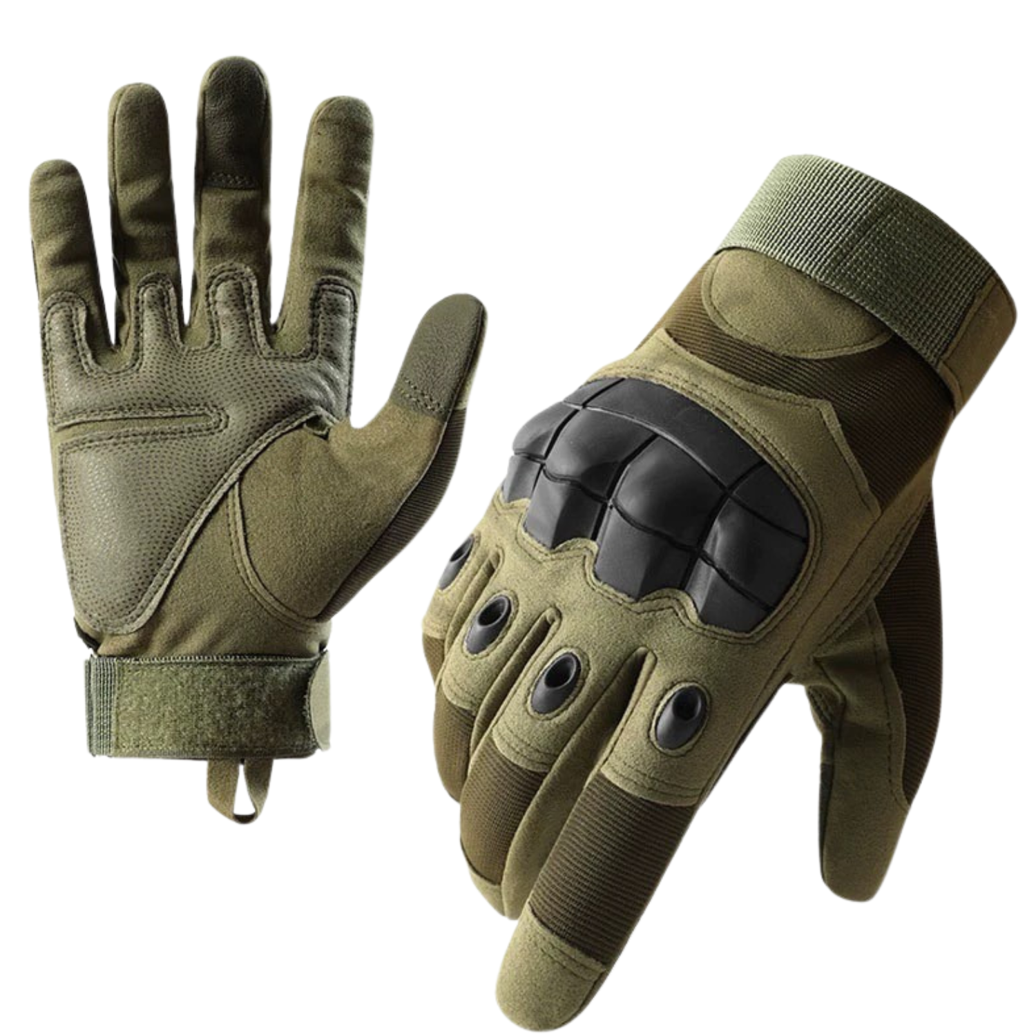 LUVA TÁTICA BIKE MOTO VERDE E PRETO