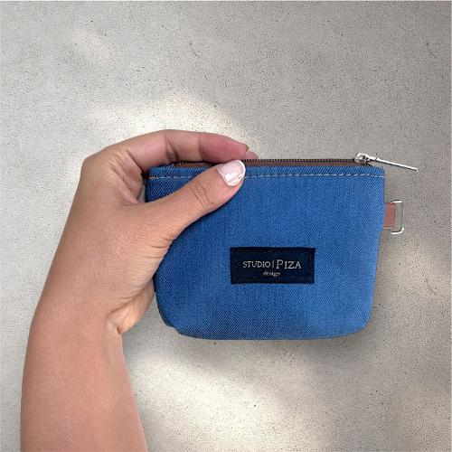 Porta Moeda COFRINHO EVA em Jeans Azul 13,5x11x3cm | Leve e Casual   Studio Piza