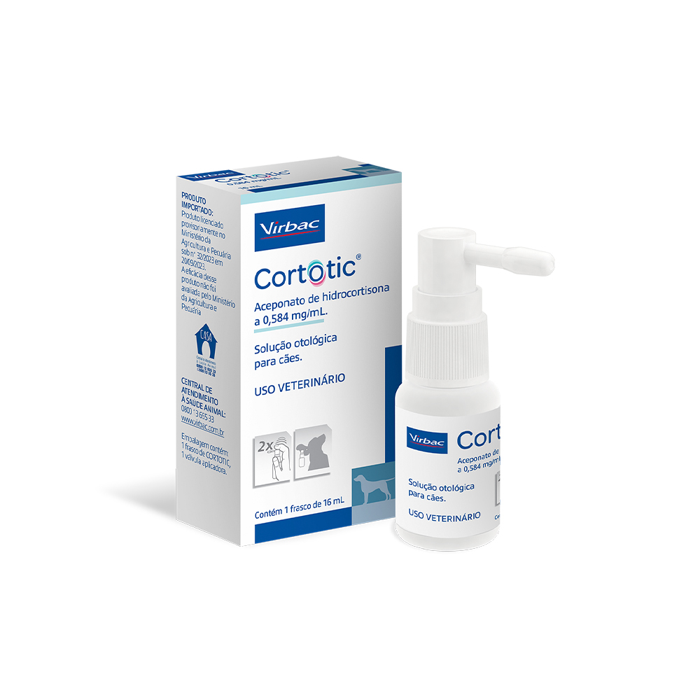 Solução Otológica Virbac Cortotic para Cães 16 ml
