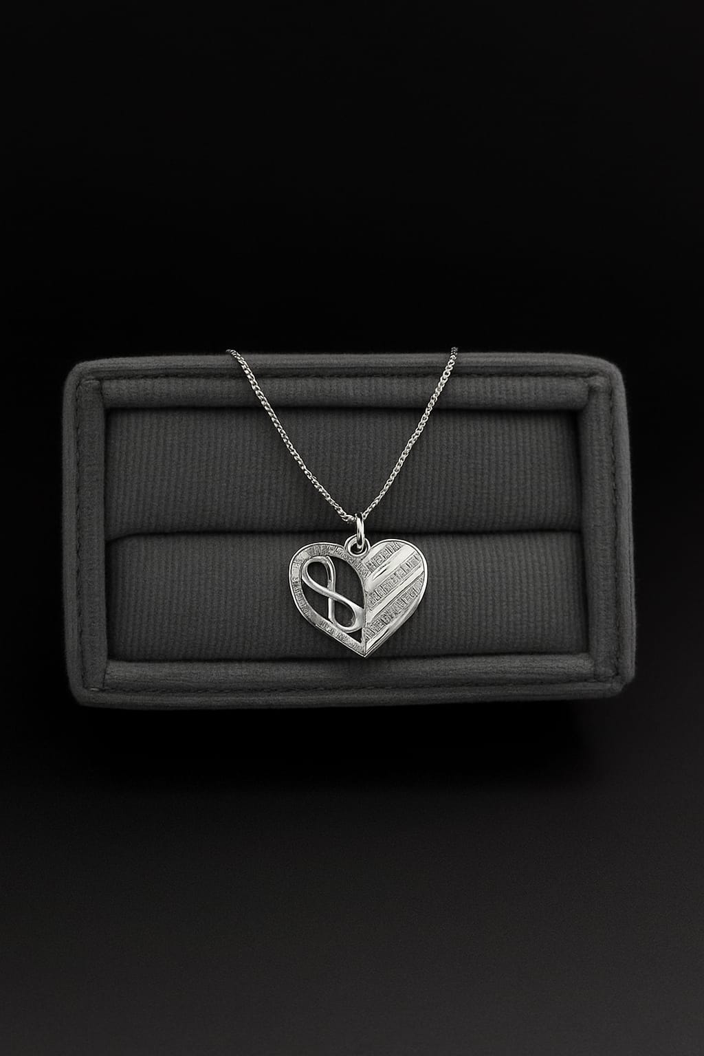 COLAR CORAÇÃO G INFINITO + LINHAS ZIRCÔNIAS