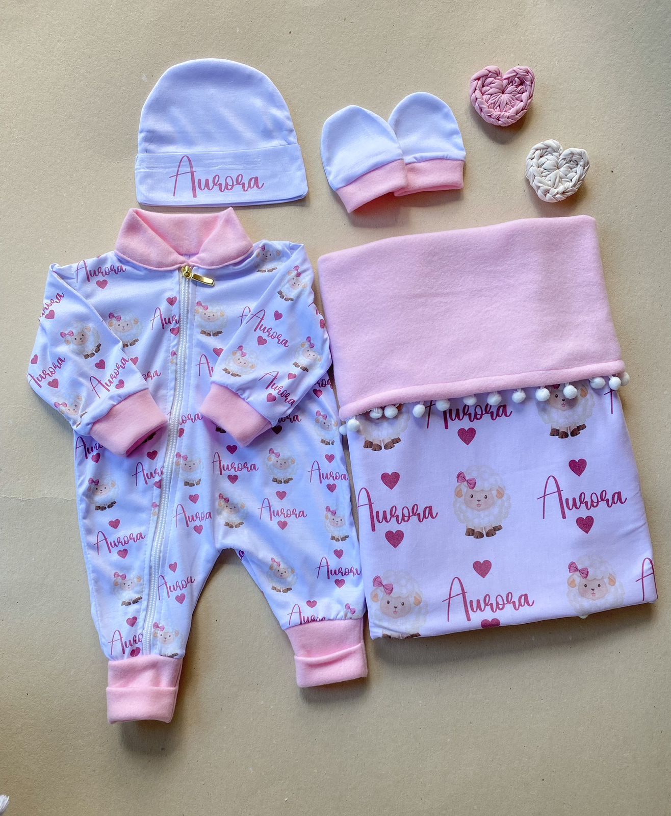 Saída Maternidade Personalizada com Nome do Bebê MENINA